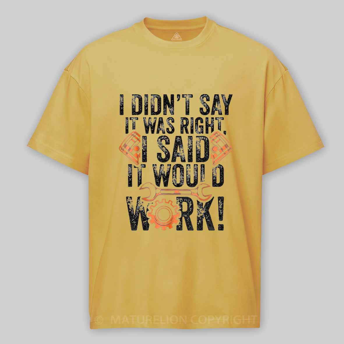 Maturelion Diesel Mechanic For Men With Saying Gift for Mechanics Cotton T-shirt