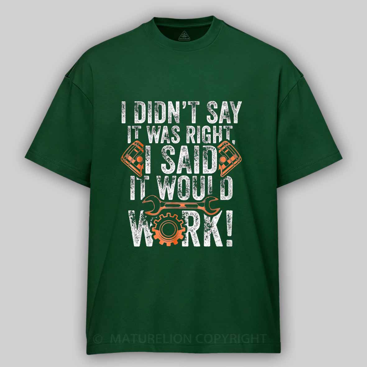 Maturelion Diesel Mechanic For Men With Saying Gift for Mechanics Cotton T-shirt