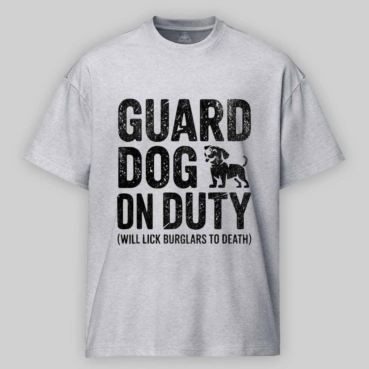 Maturelion Guard Dog Will Lick Burglars Cotton T-shirt