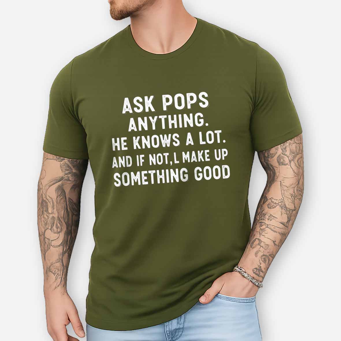 Maturelion Ask Pops Anything Cotton T-shirt