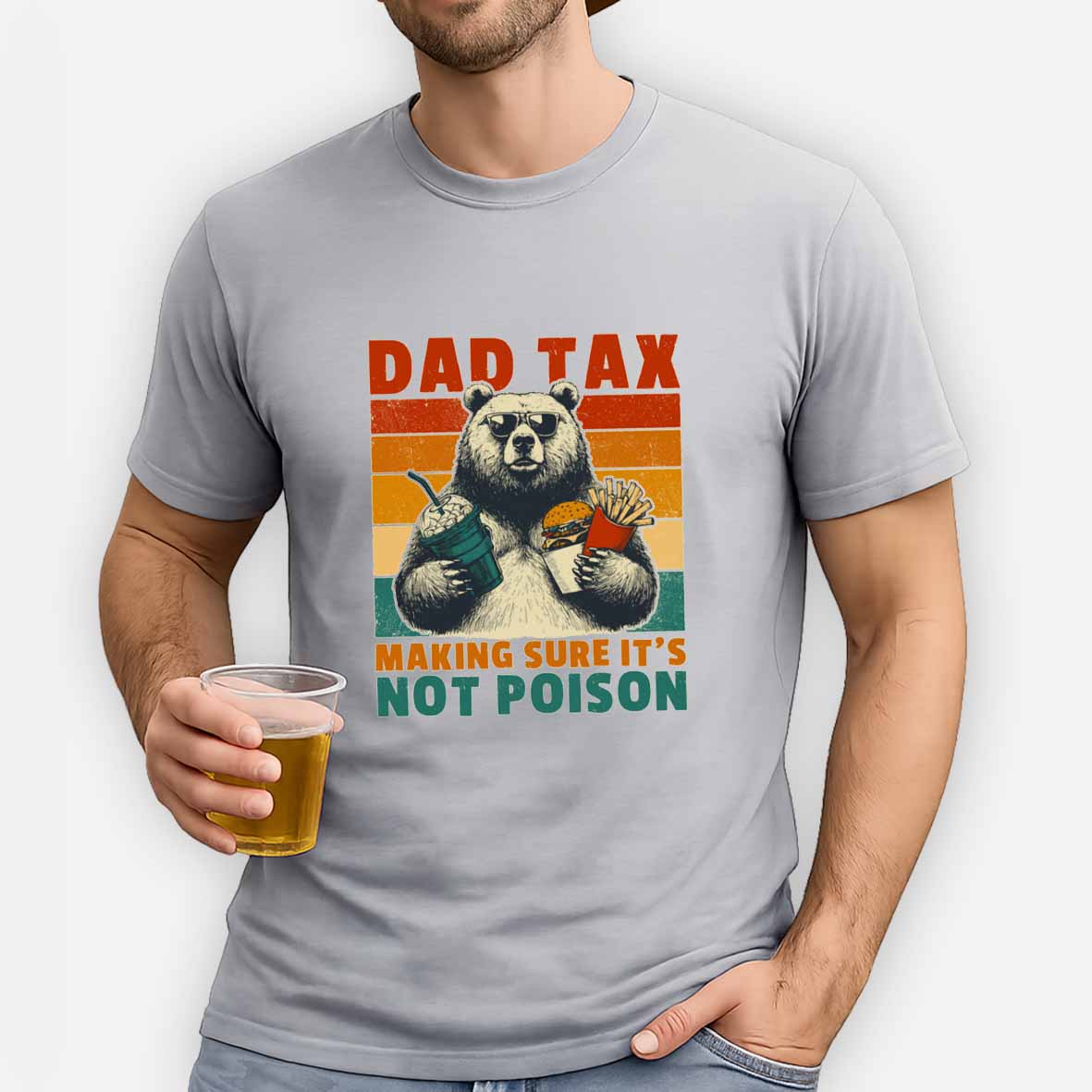 Maturelion Dad Tax: Bear Cotton T-shirt
