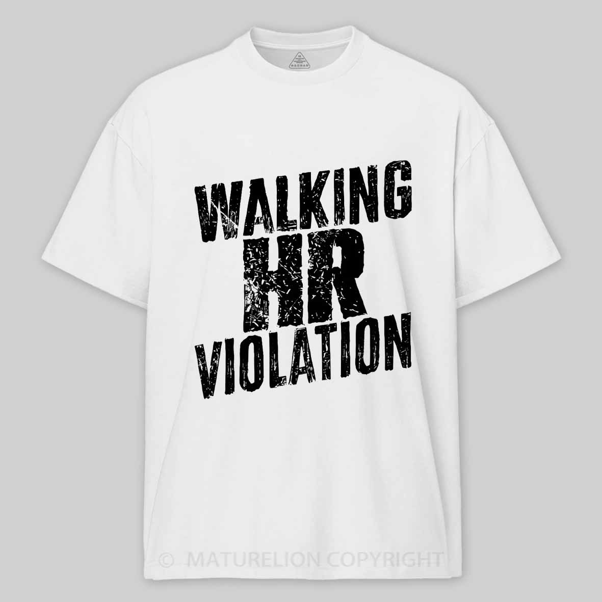 Maturelion Walking HR Violation Cotton T-shirt