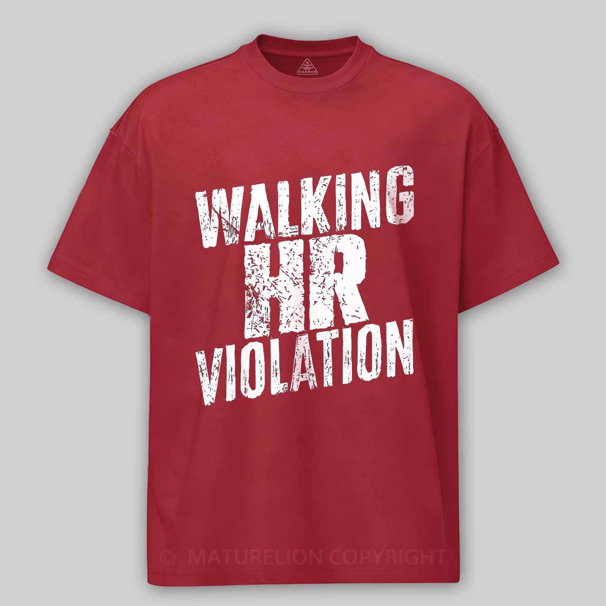 Maturelion Walking HR Violation Cotton T-shirt