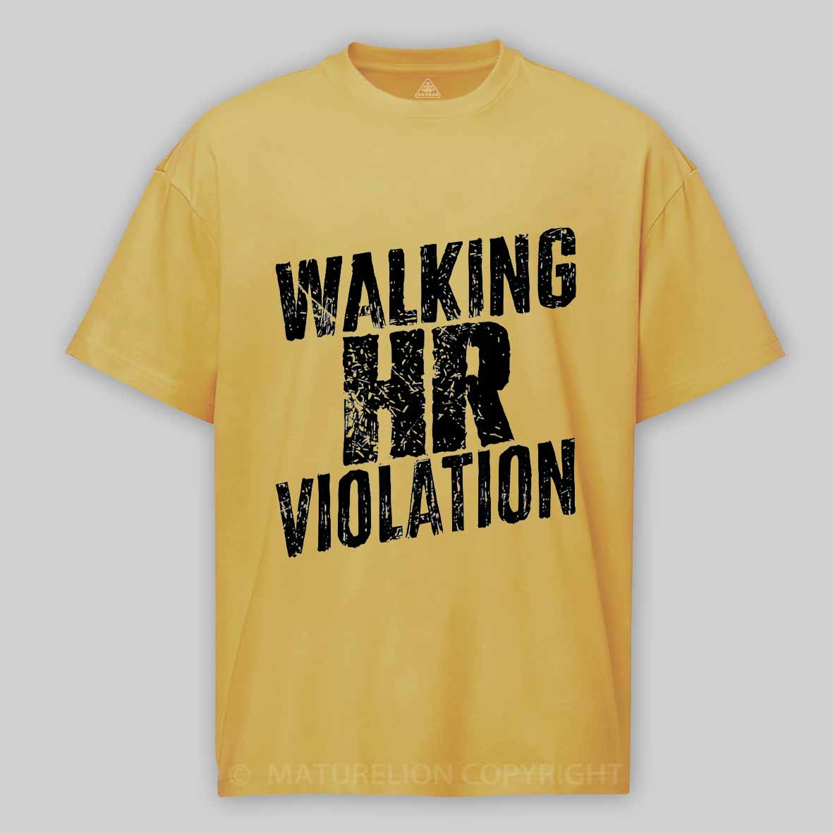 Maturelion Walking HR Violation Cotton T-shirt