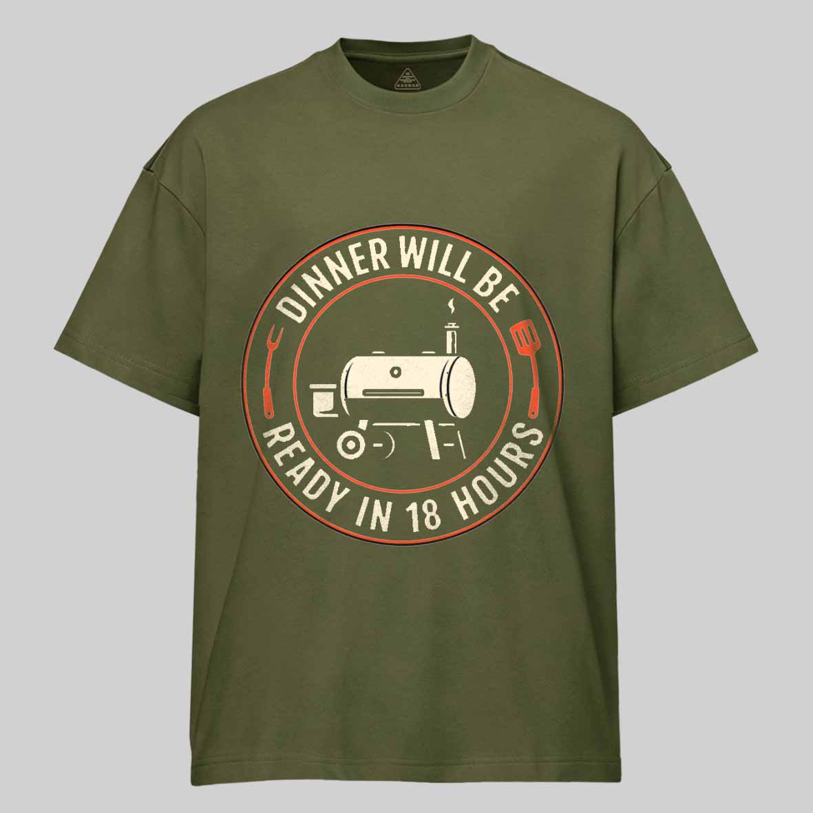 Maturelion BBQ Dad Smoker Humor – 18 Hour Meat Master Cotton T-shirt