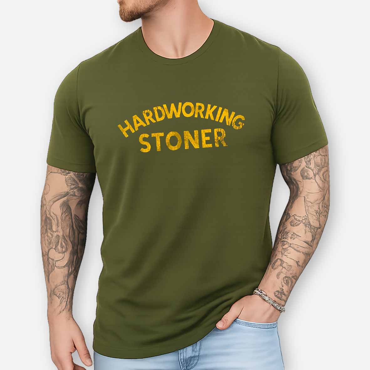 Maturelion Hardworking Stoner Cotton T-shirt