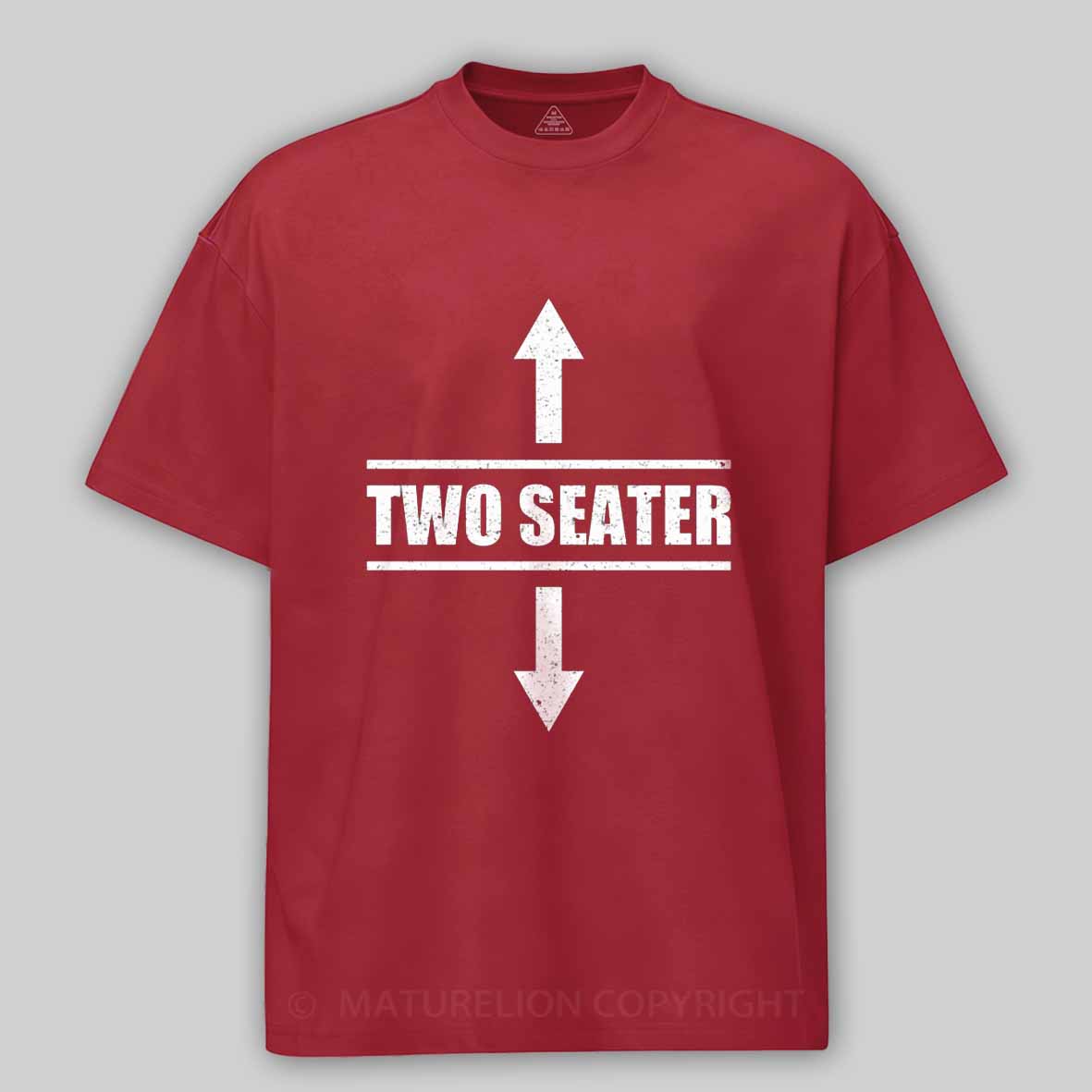 Maturelion Two Seater Arrows Funny College Humor Sarcastic Cotton T-shirt