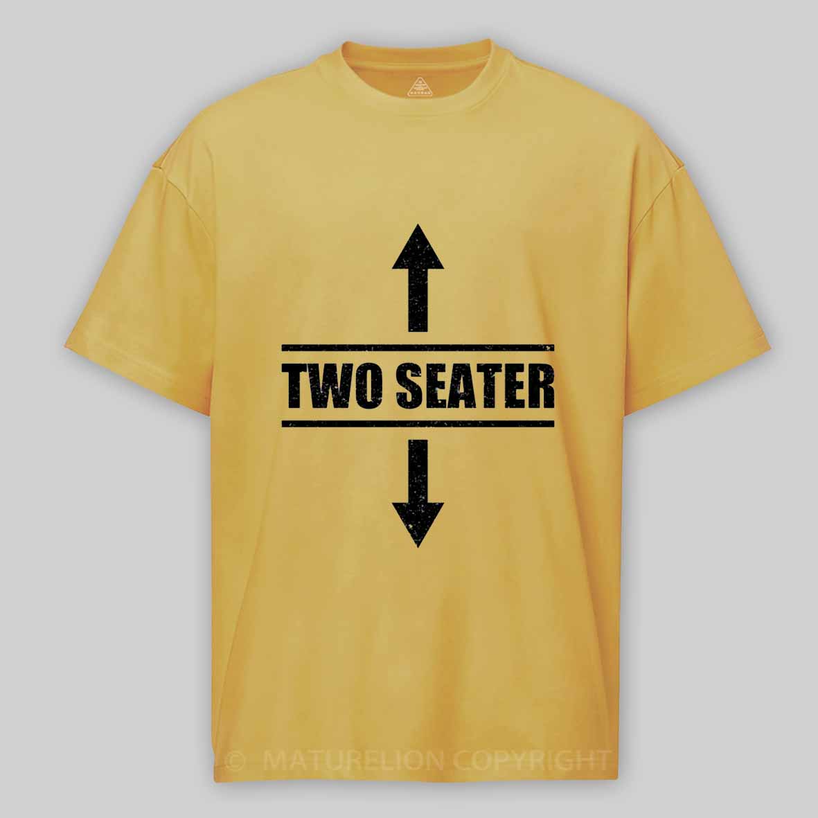 Maturelion Two Seater Arrows Funny College Humor Sarcastic Cotton T-shirt
