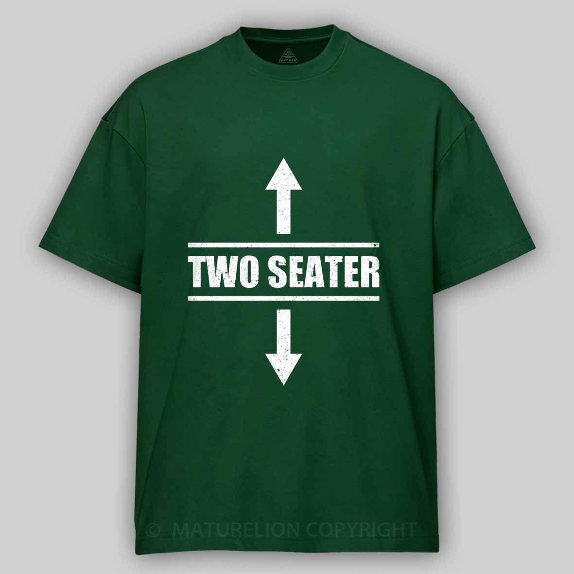 Maturelion Two Seater Arrows Funny College Humor Sarcastic Cotton T-shirt