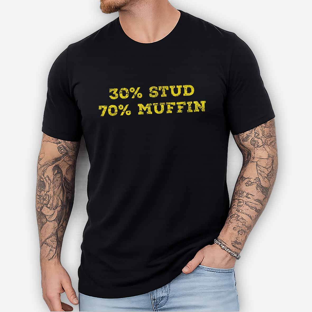 Maturelion 30% Stud 70% Muffin - funny valentines day Cotton T-shirt