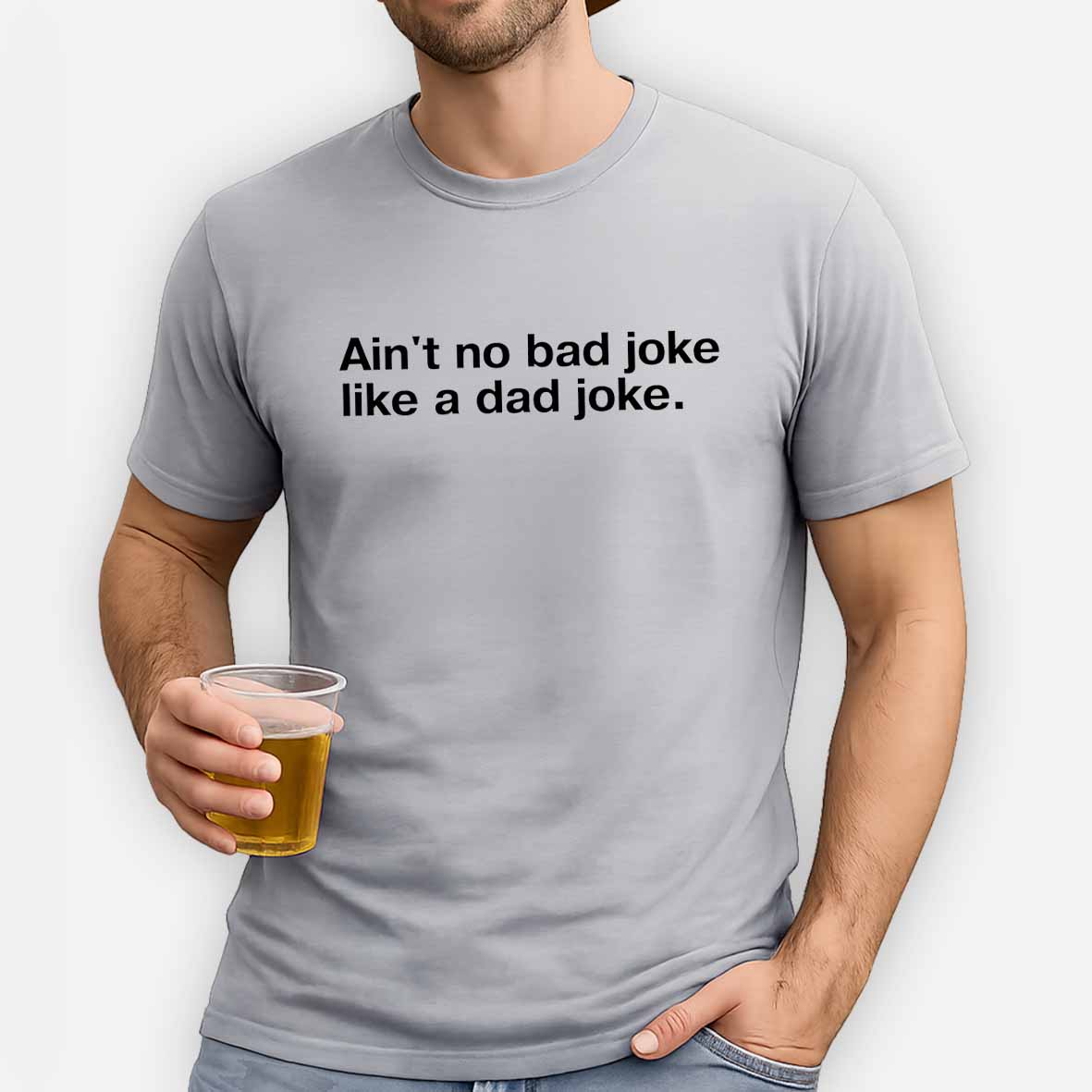 Maturelion Ain't no bad joke like a dad joke Cotton T-shirt
