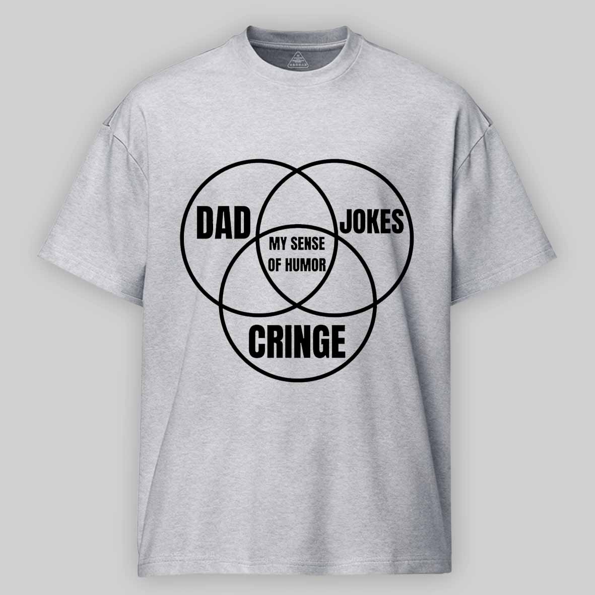 Maturelion Dad jokes triple venn diagram Cotton T-shirt