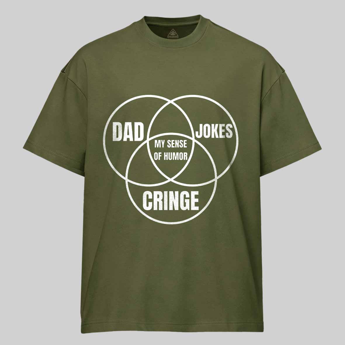 Maturelion Dad jokes triple venn diagram Cotton T-shirt
