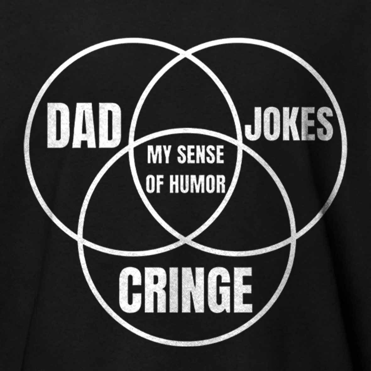 Maturelion Dad jokes triple venn diagram Cotton T-shirt