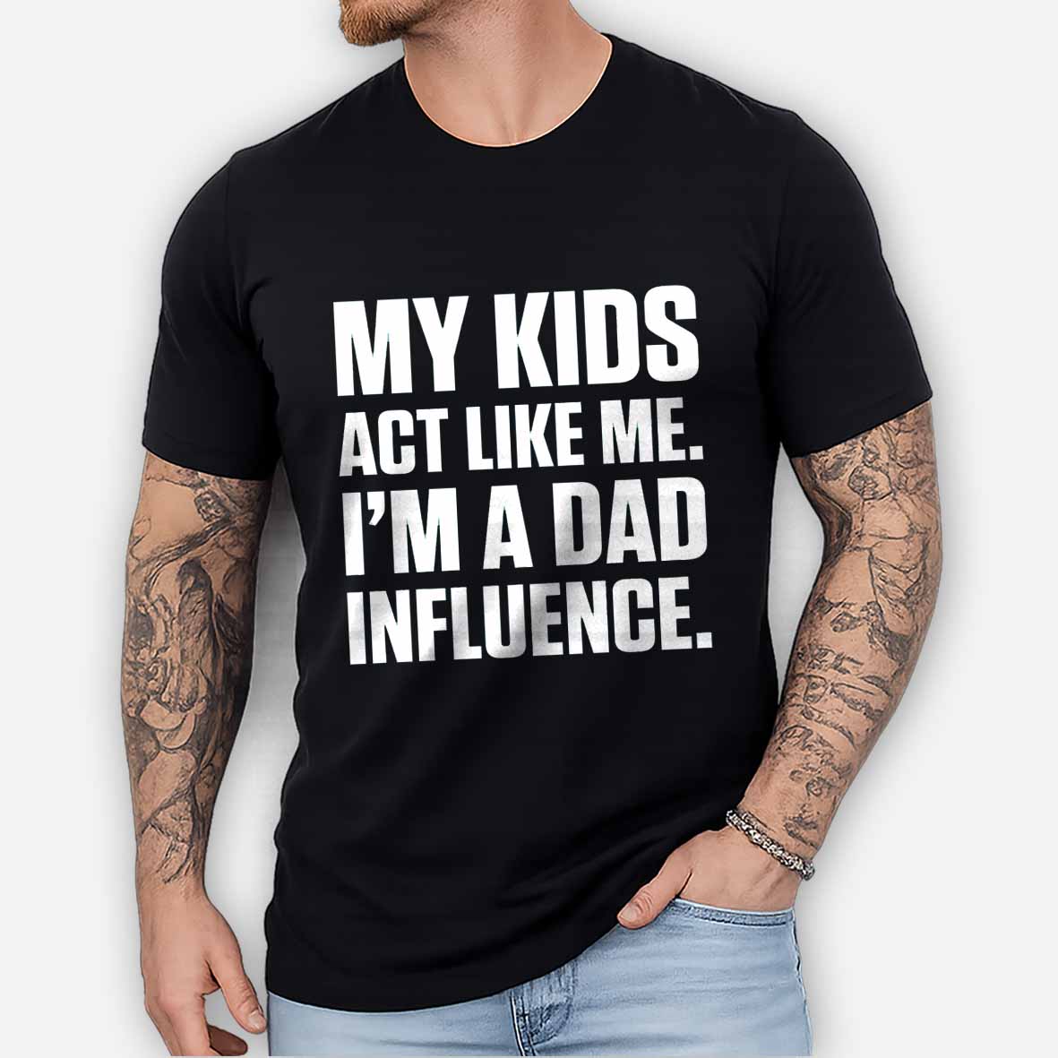 Maturelion Dad Influence Kids Version Cotton T-shirt