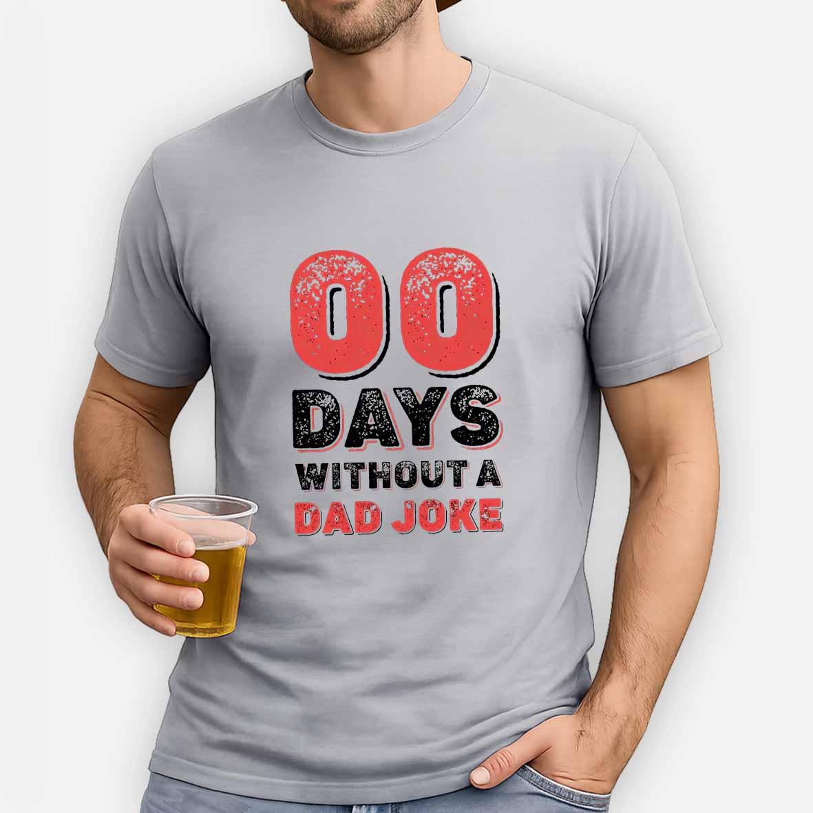 Maturelion Zero Days Without A Dad Joke Cotton T-shirt