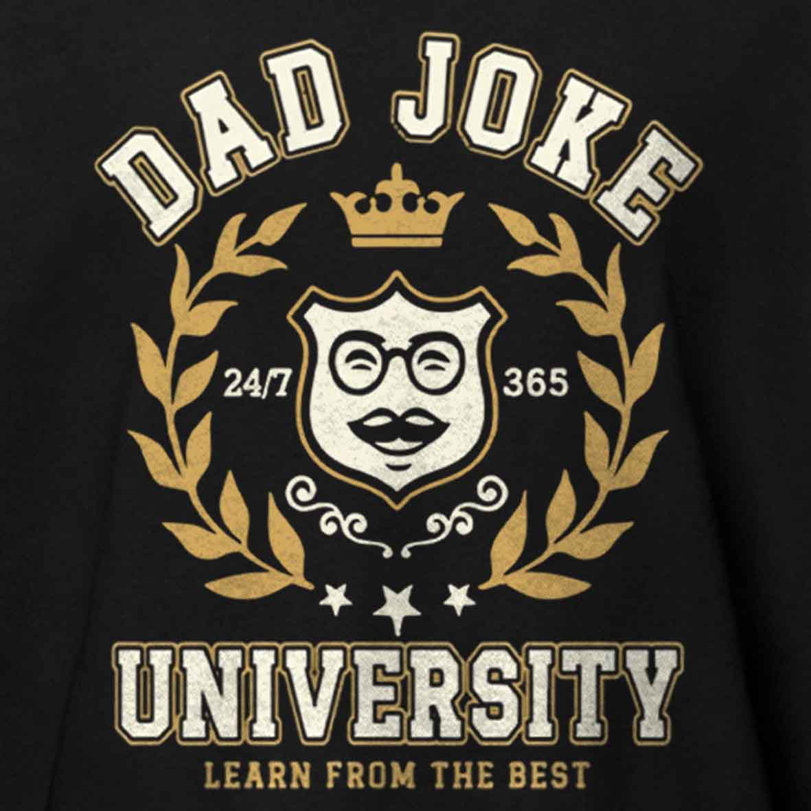 Maturelion Dad Joke University Funny Dad Humor Father´s day Birthday Gift Cotton T-shirt