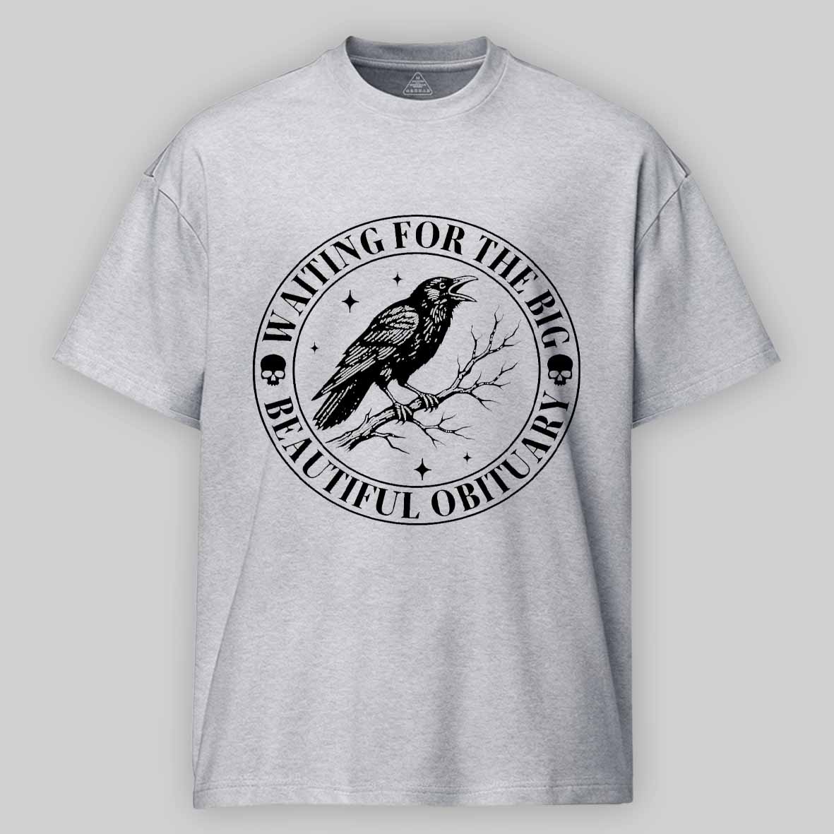 Maturelion Waiting for The Big Beautiful Obituary - Funny Saying Quote Cotton T-shirt