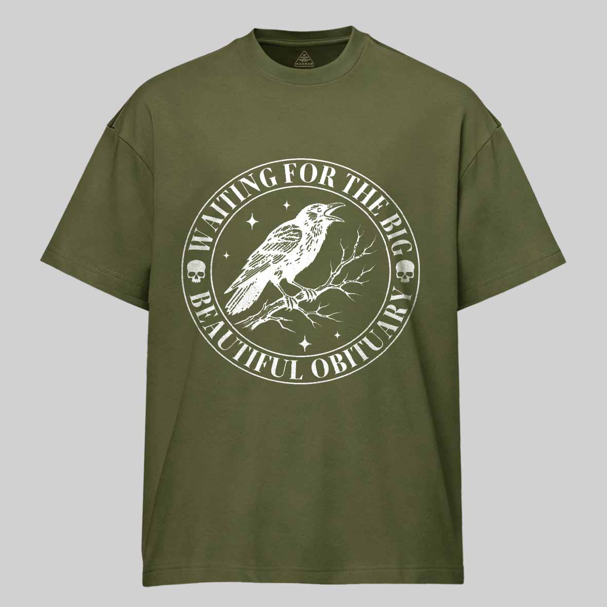 Maturelion Waiting for The Big Beautiful Obituary - Funny Saying Quote Cotton T-shirt