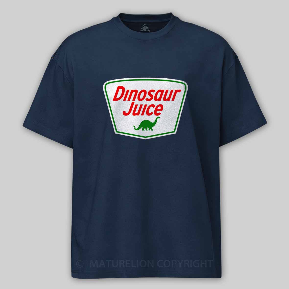 Maturelion Dinosaur Juice - Parody Oil Company Logo Cotton T-shirt