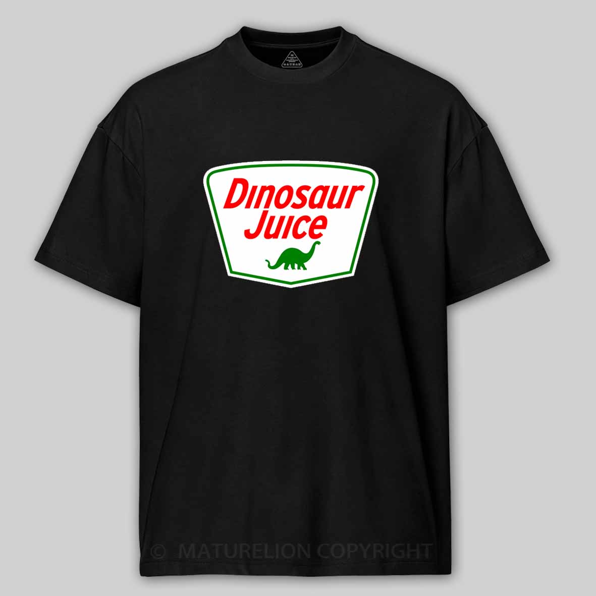 Maturelion Dinosaur Juice - Parody Oil Company Logo Cotton T-shirt