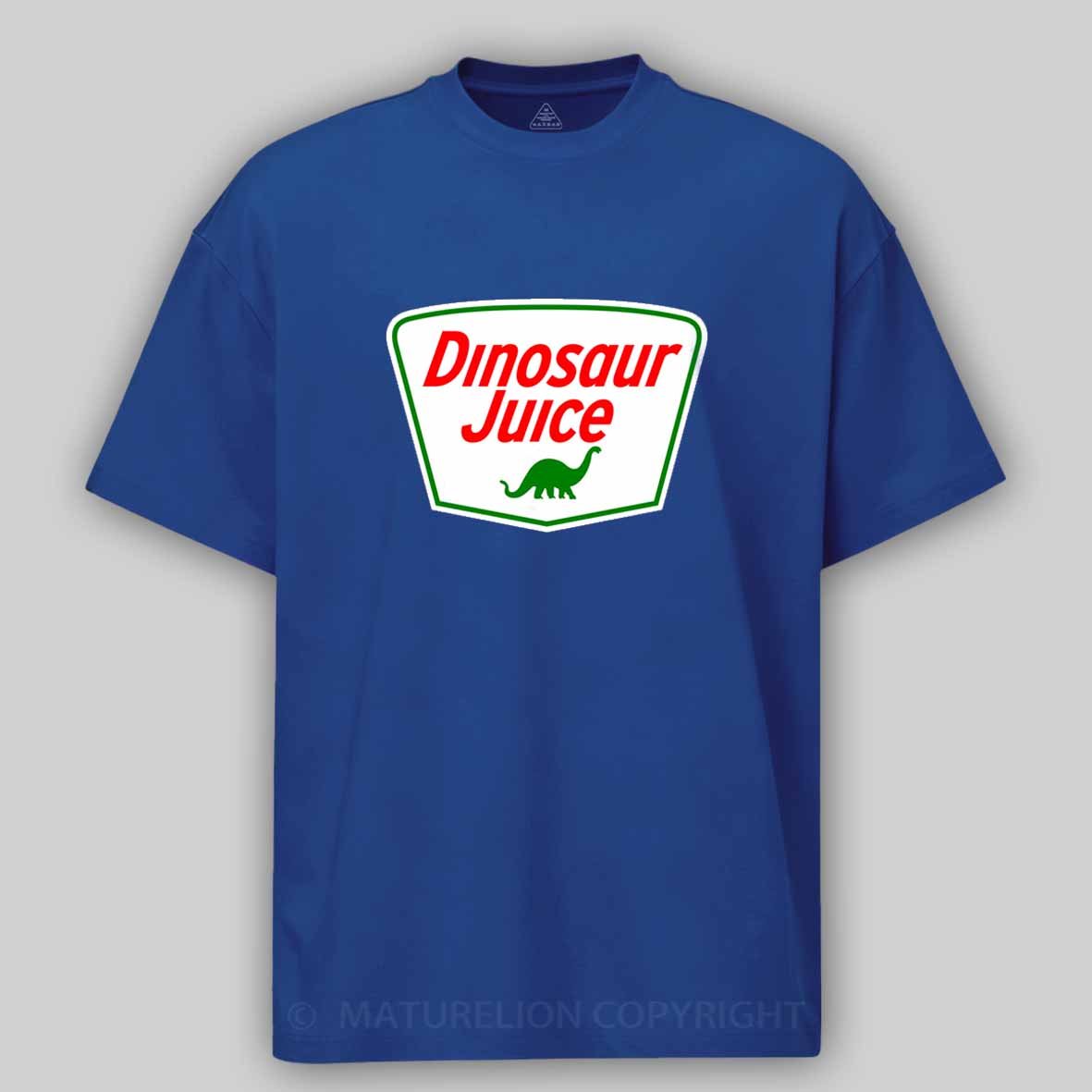 Maturelion Dinosaur Juice - Parody Oil Company Logo Cotton T-shirt