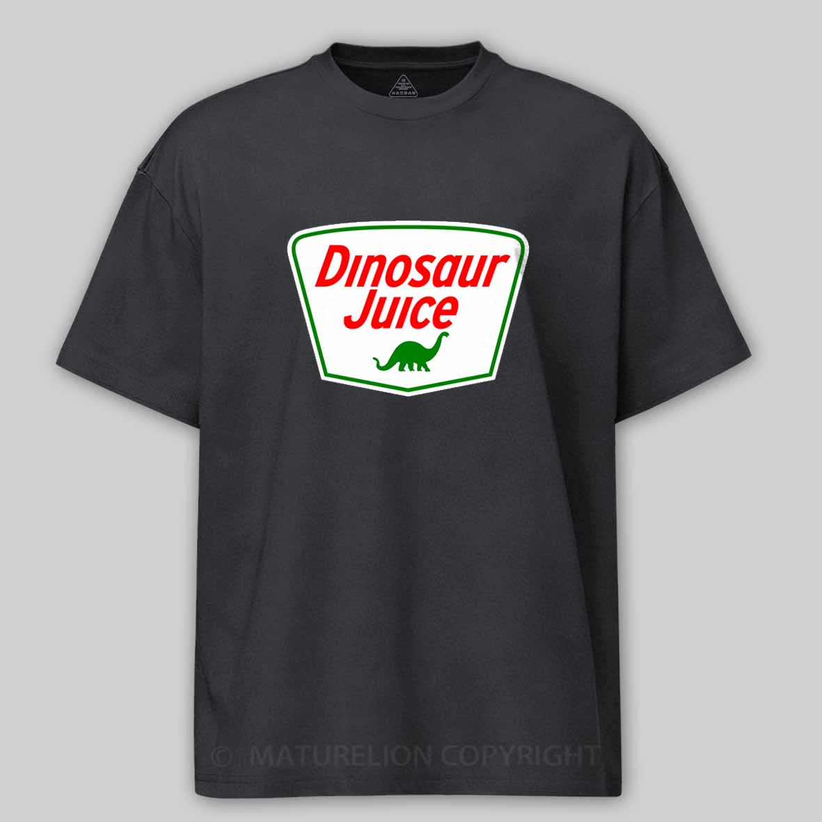 Maturelion Dinosaur Juice - Parody Oil Company Logo Cotton T-shirt
