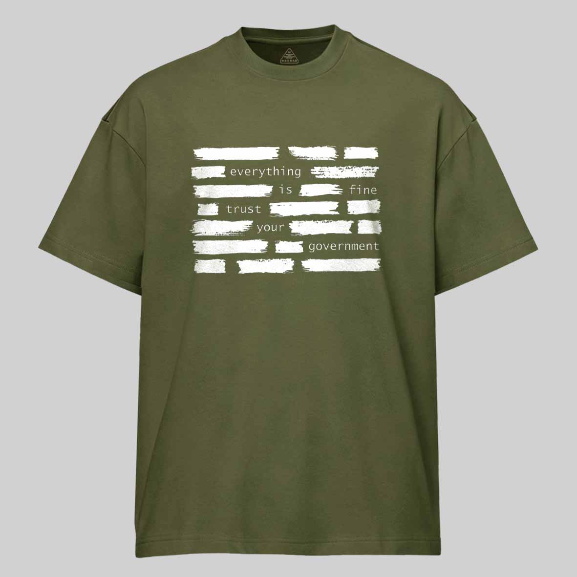 Maturelion Everything Is Fine Trust Your Government Cotton T-shirt