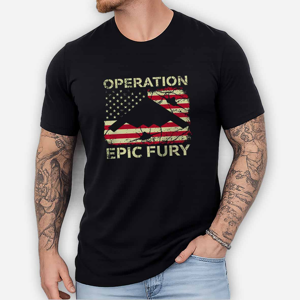 Maturelion Operation Epic Fury Cotton T-shirt