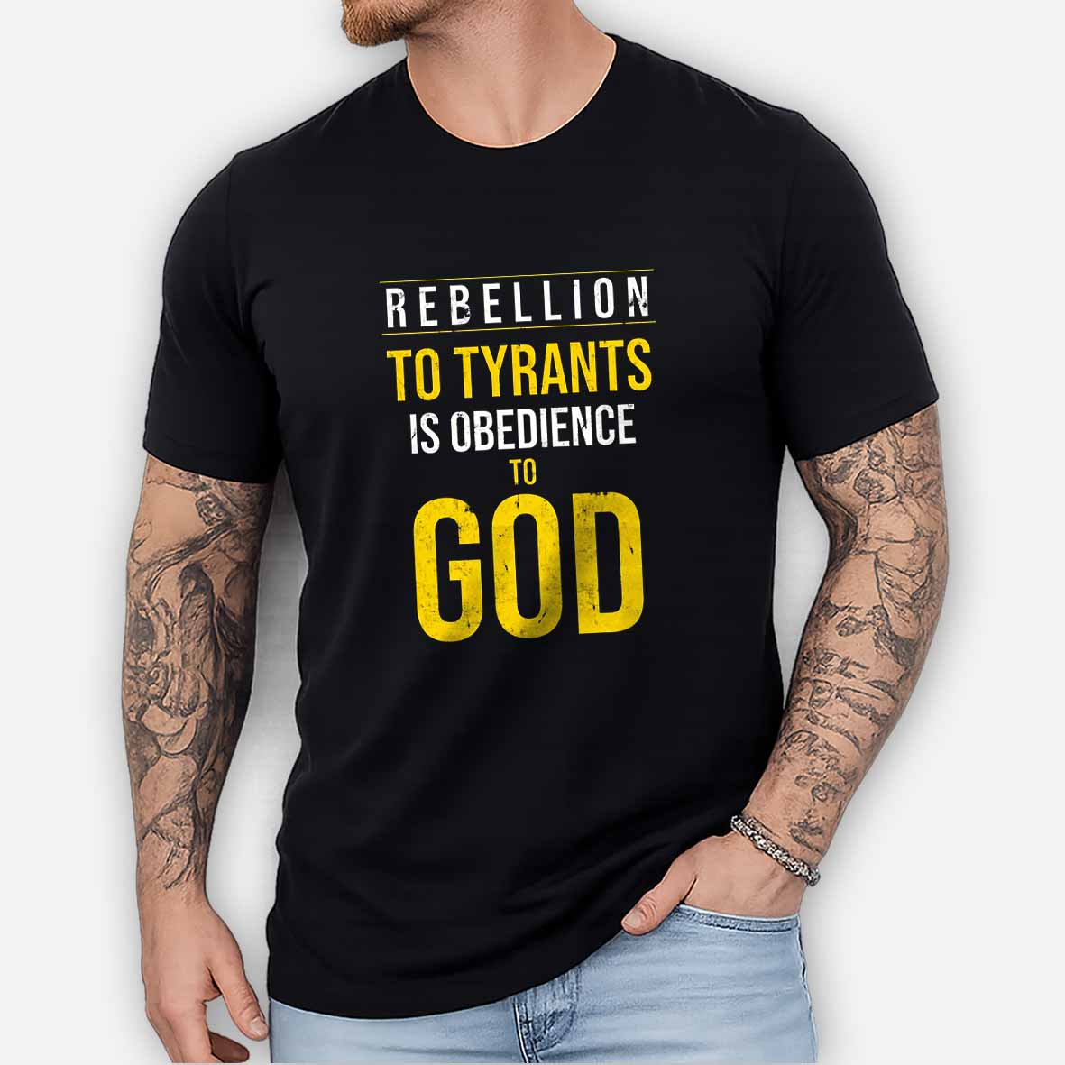 Maturelion Rebellion To Tyrants Is Obedience To God Cotton T-shirt