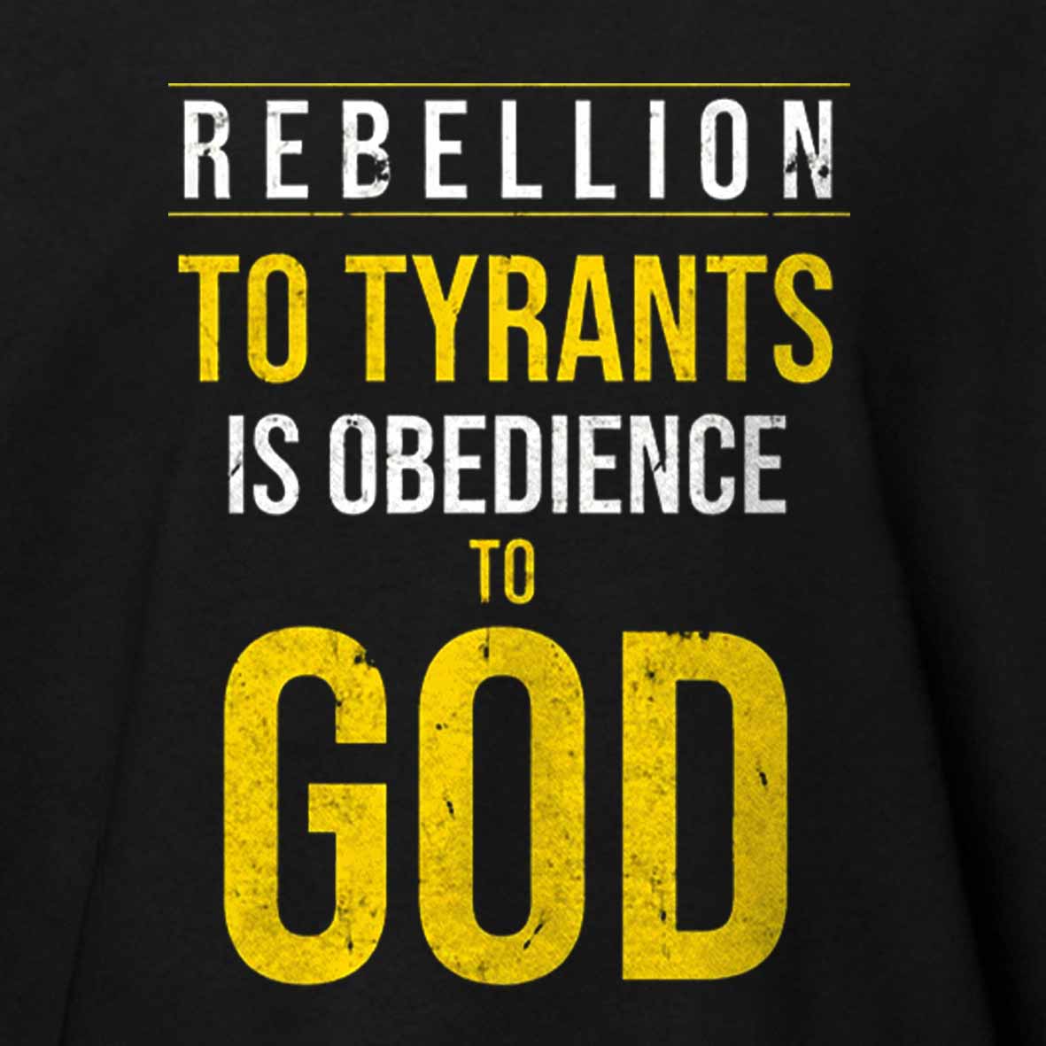 Maturelion Rebellion To Tyrants Is Obedience To God Cotton T-shirt
