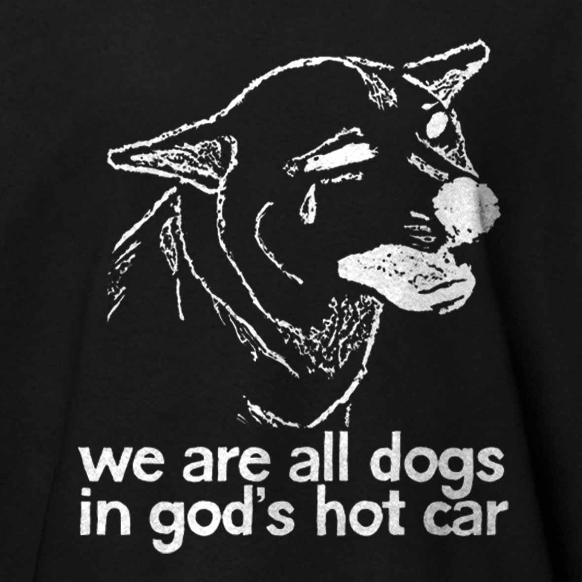 Maturelion We Are All Dogs In God's Hot Car Cotton T-shirt