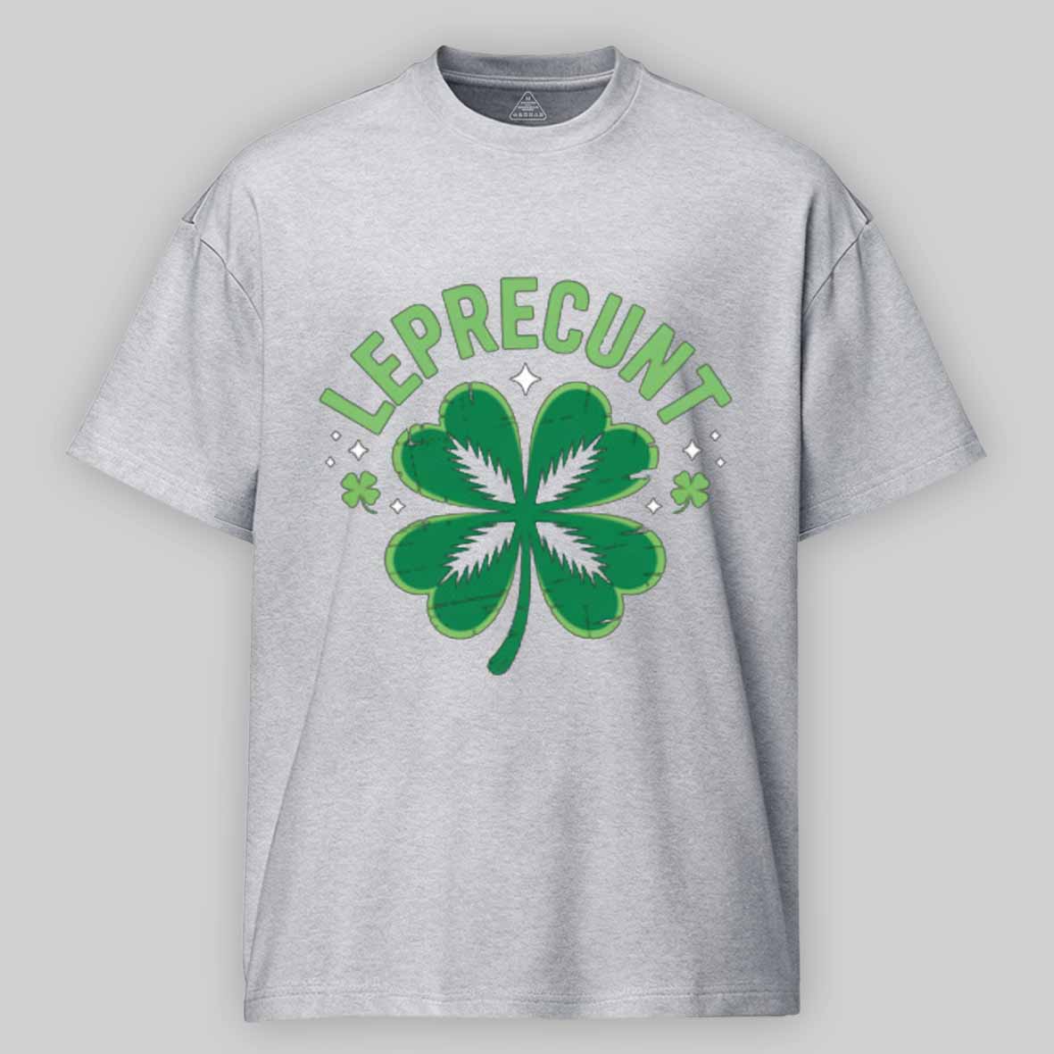 Maturelion Leprecunt St. Patrick's Day Funny LEPRECUNT Irish Shamrock Cotton T-shirt