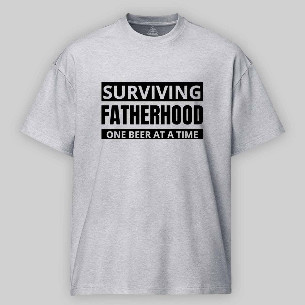 Maturelion Surviving Fatherhood One Beer At A Time Cotton T-shirt