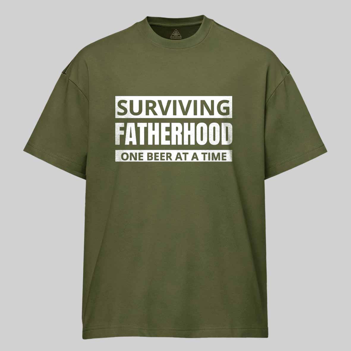 Maturelion Surviving Fatherhood One Beer At A Time Cotton T-shirt