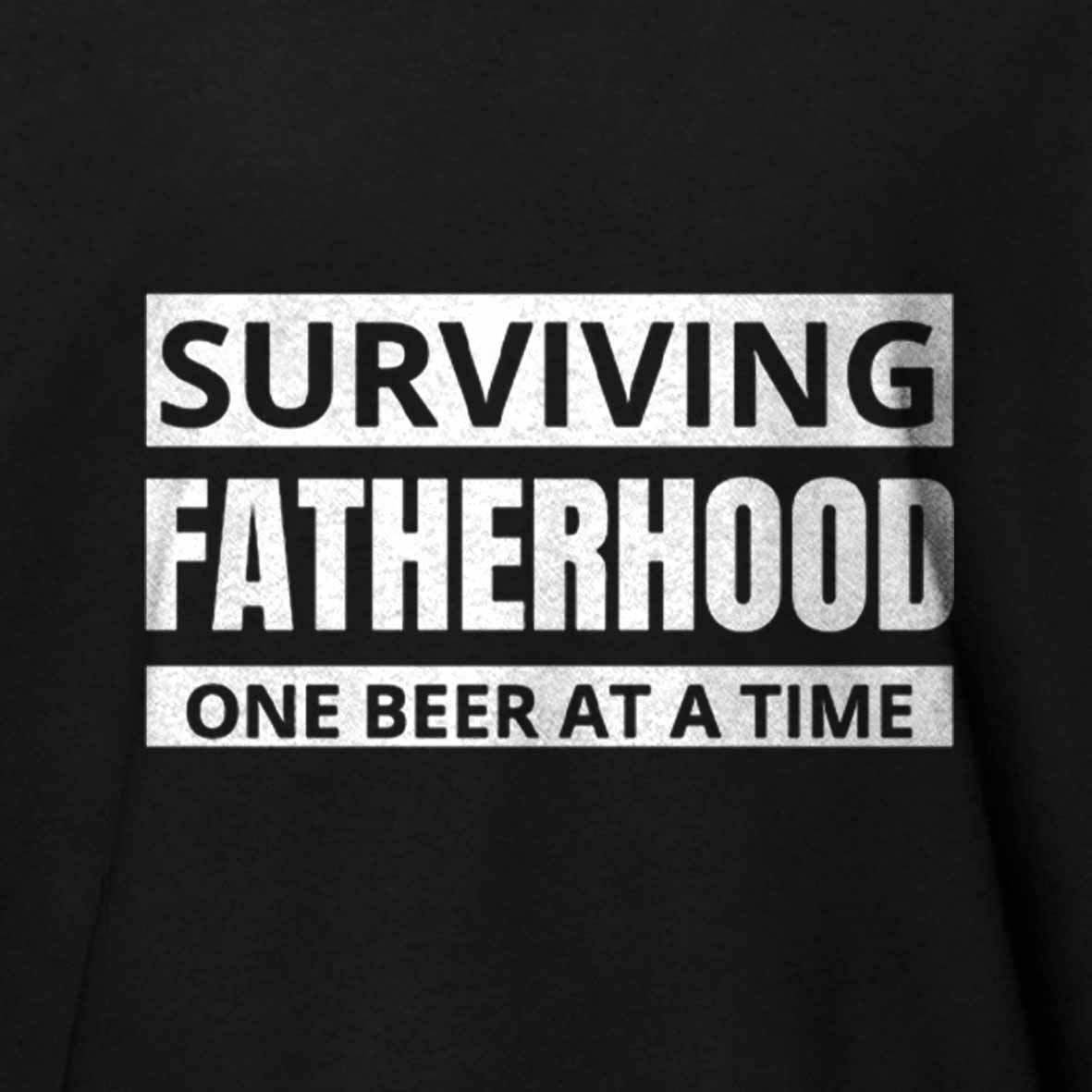 Maturelion Surviving Fatherhood One Beer At A Time Cotton T-shirt
