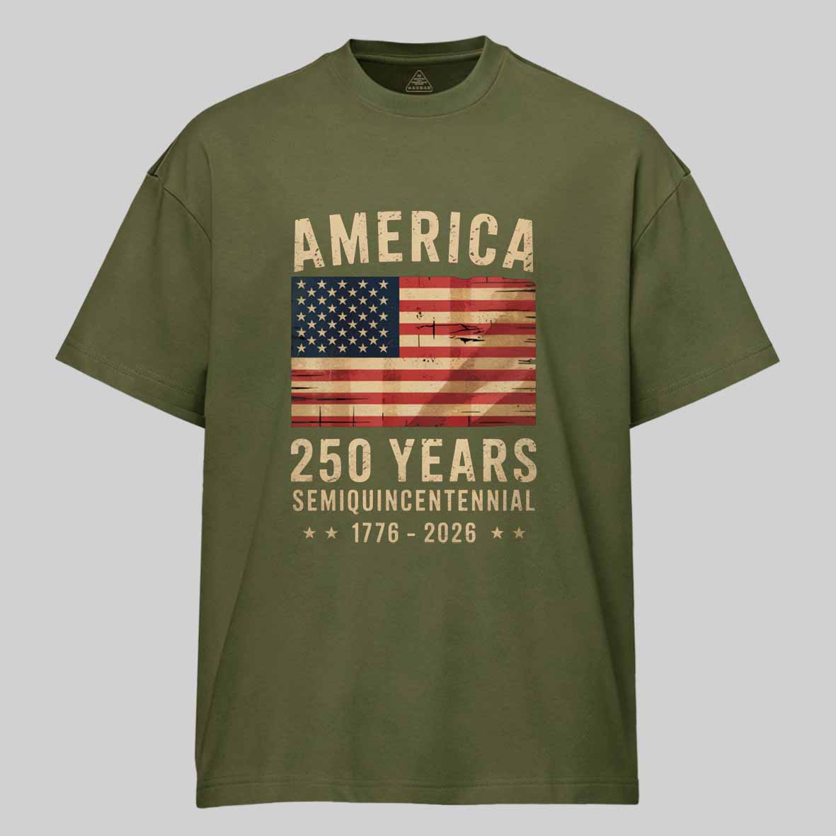 Maturelion 250 Years America Anniversary Flag USA Cotton T-shirt