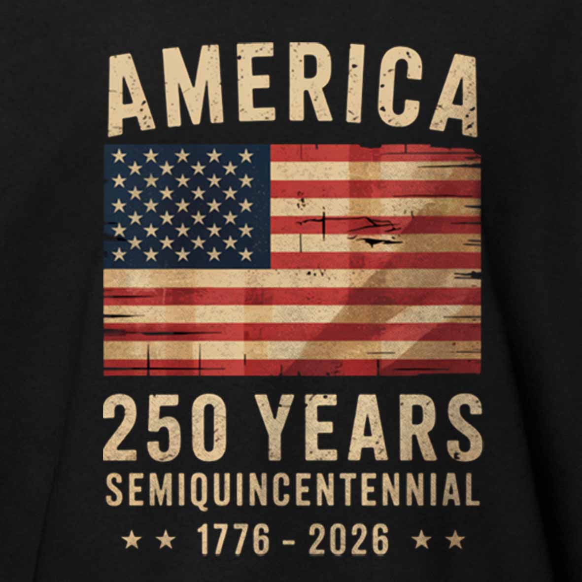 Maturelion 250 Years America Anniversary Flag USA Cotton T-shirt