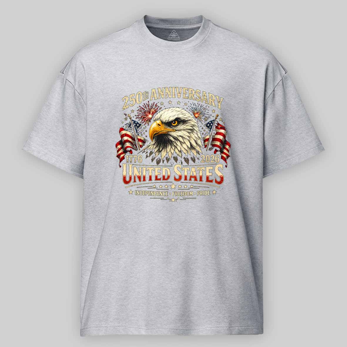 Maturelion 250 Years Anniversary Usa American Flag 1776 2026 Patriotic Cotton T-shirt