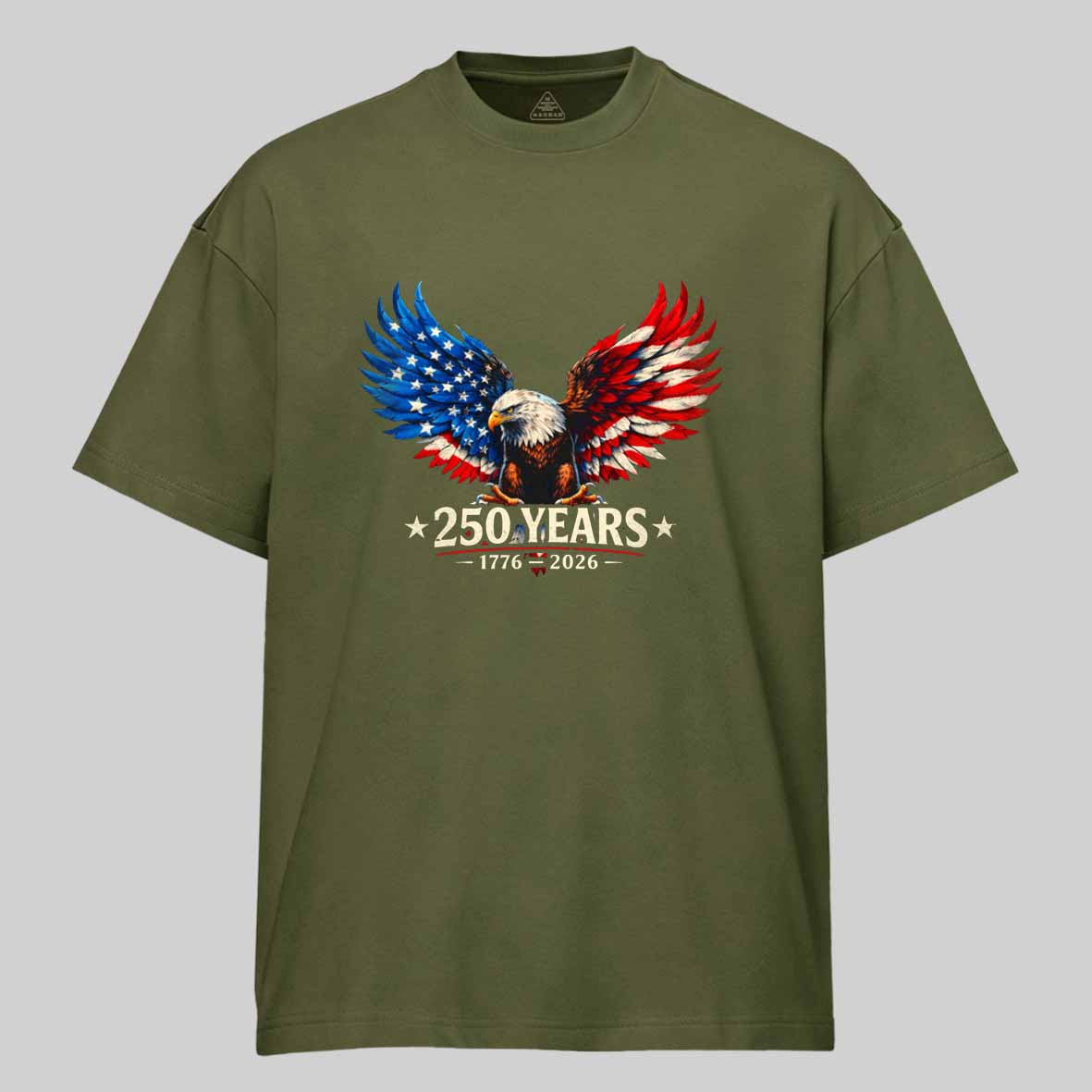Maturelion 250 Years Anniversary Usa American Flag 1776 2026 Patriotic Cotton T-shirt