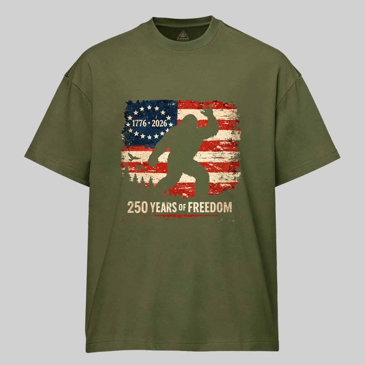 Maturelion 1776 2026 250 Years Of Freedom Bigfoot American Patriot Anniversary Cotton T-shirt