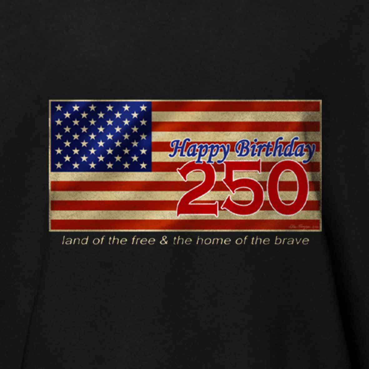 Maturelion Happy 250th Birthday USA Cotton T-shirt