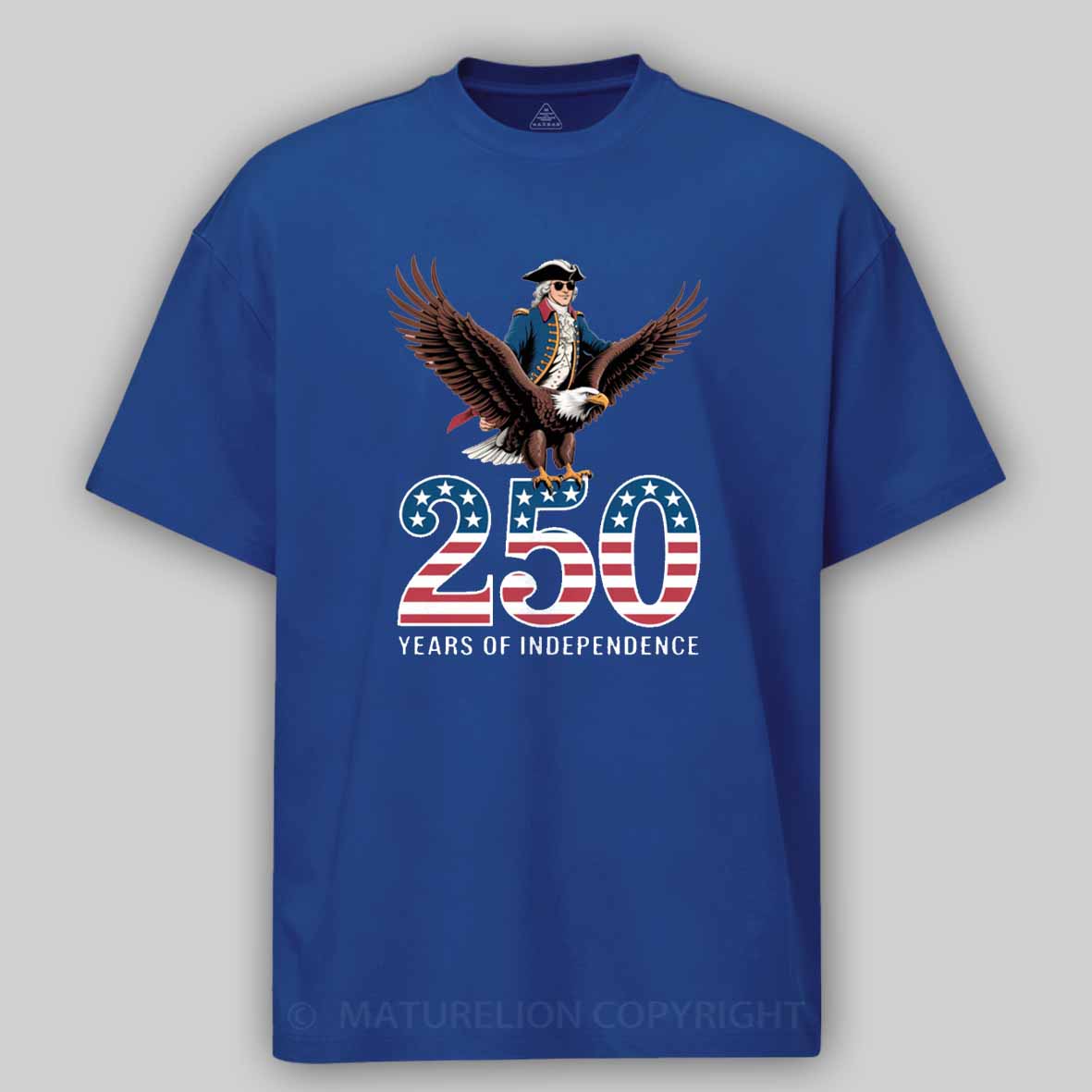 Maturelion 250 Years American 1776 2026 250th USA Birthday 4th of July Cotton T-shirt