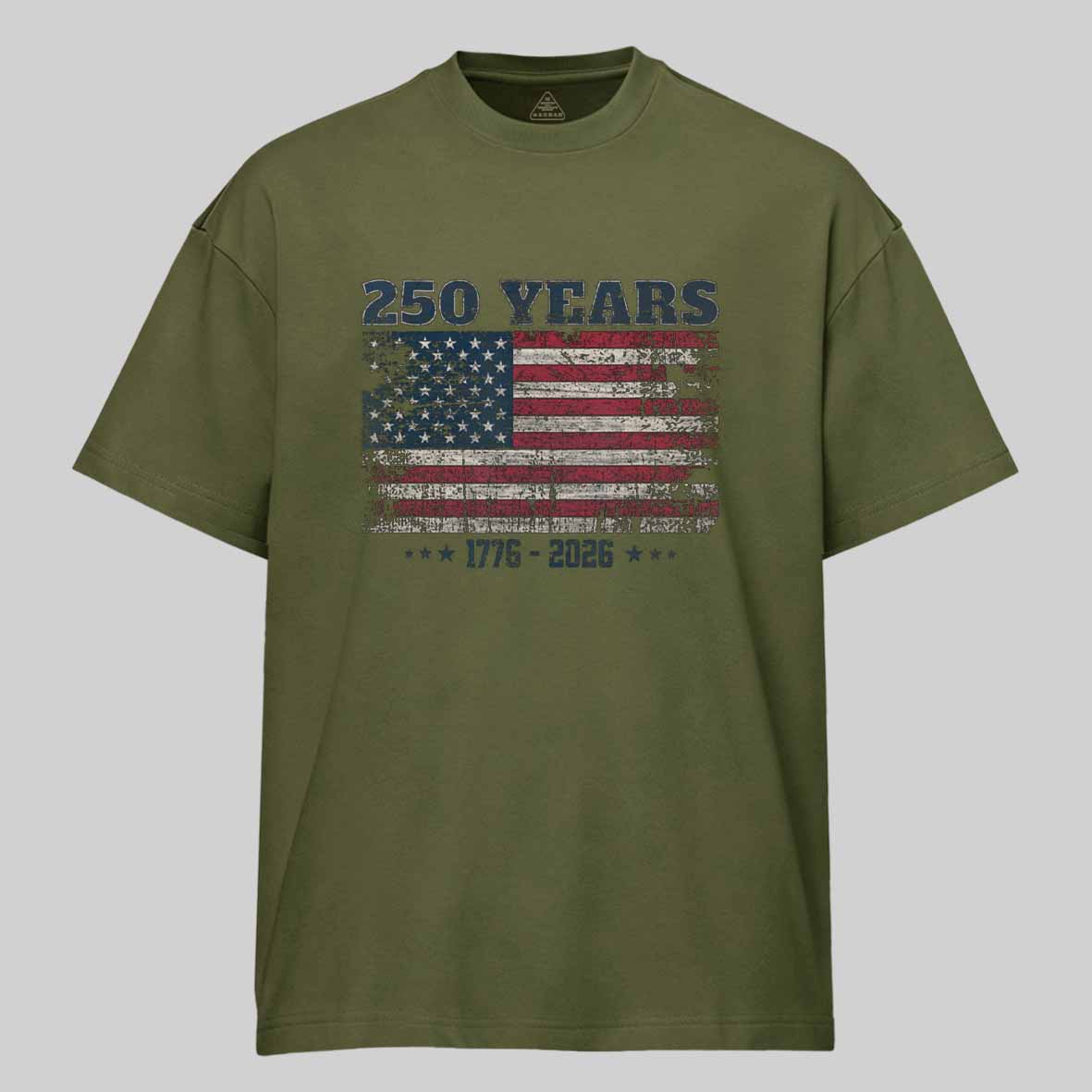 Maturelion 250 Years American 1776 2026 250th USA Birthday 4th of July Cotton T-shirt