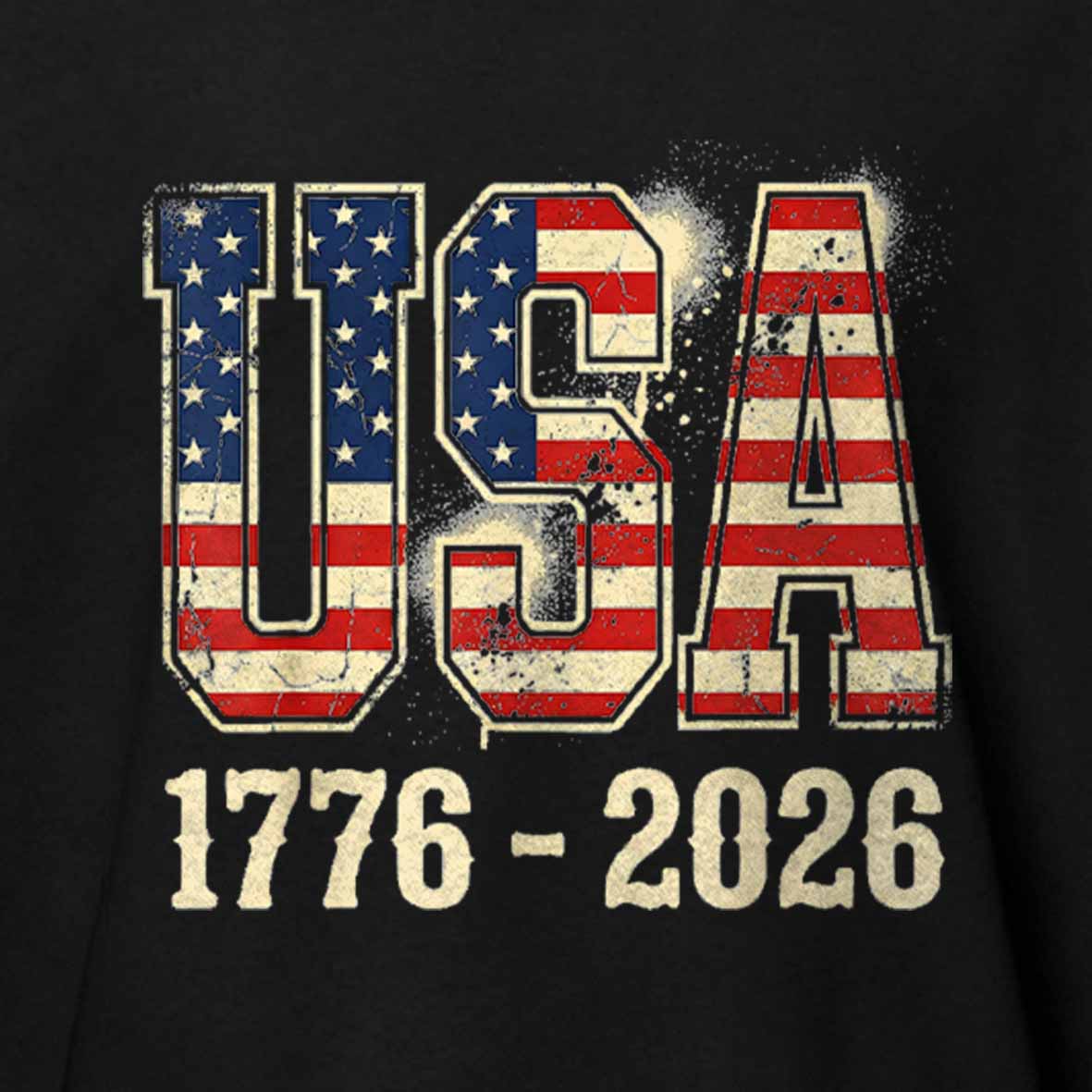 Maturelion 250 Years American 250th Anniversary USA Flag 4th of July Cotton T-shirt