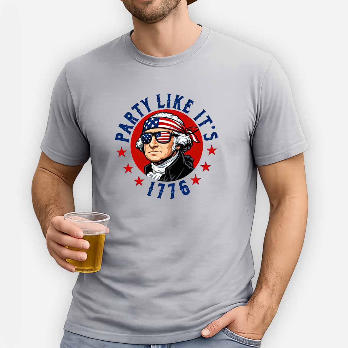 Maturelion America 250 Party Like It's 1776 Cotton T-shirt