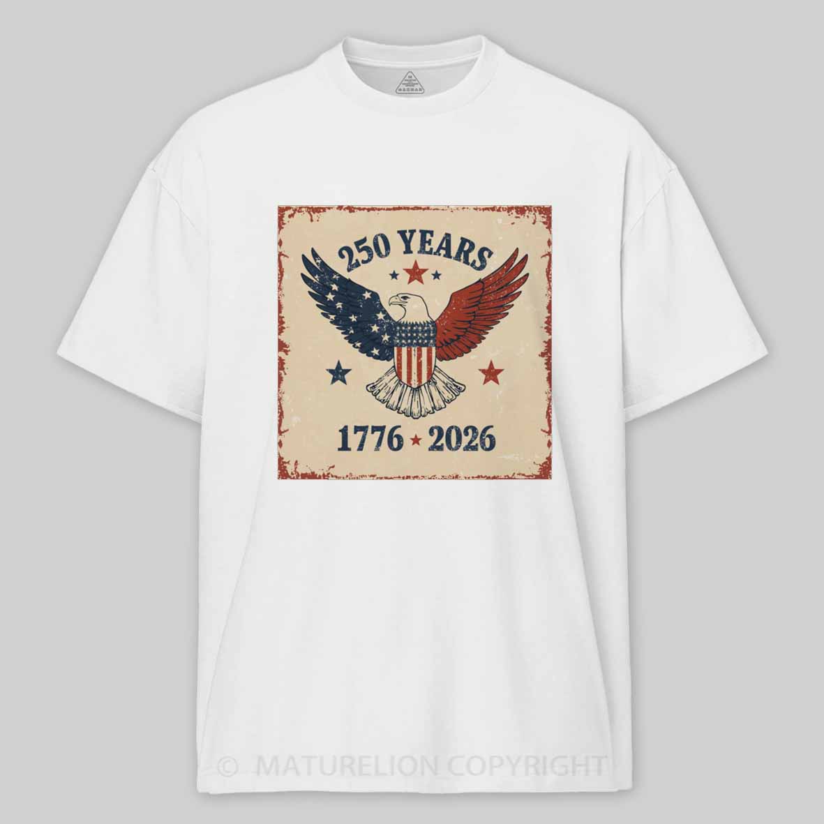 Maturelion American 250th Anniversary Cotton T-shirt