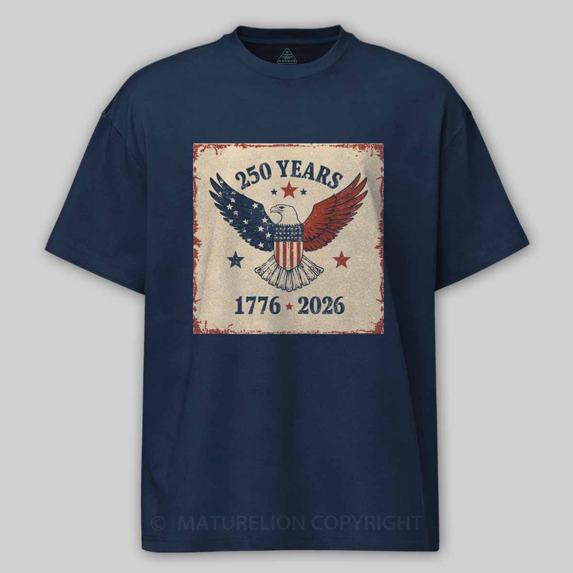Maturelion American 250th Anniversary Cotton T-shirt