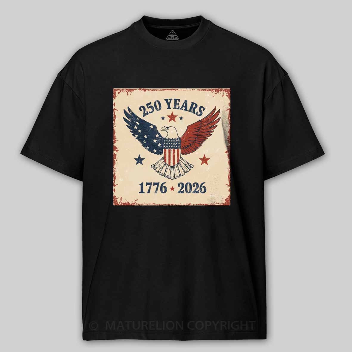Maturelion American 250th Anniversary Cotton T-shirt