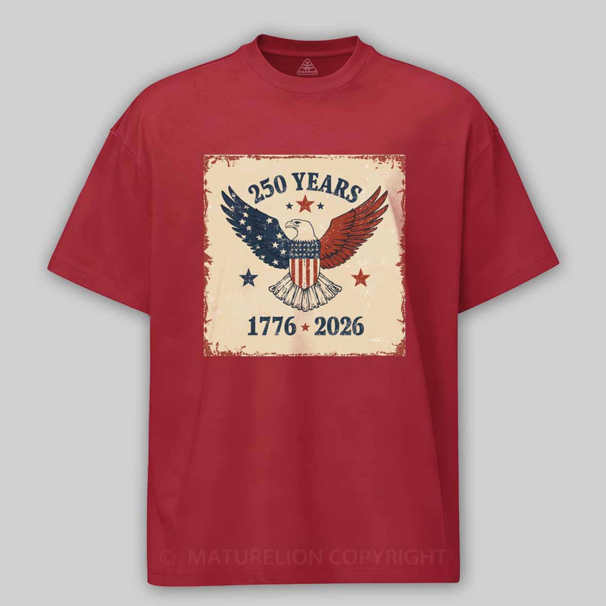 Maturelion American 250th Anniversary Cotton T-shirt
